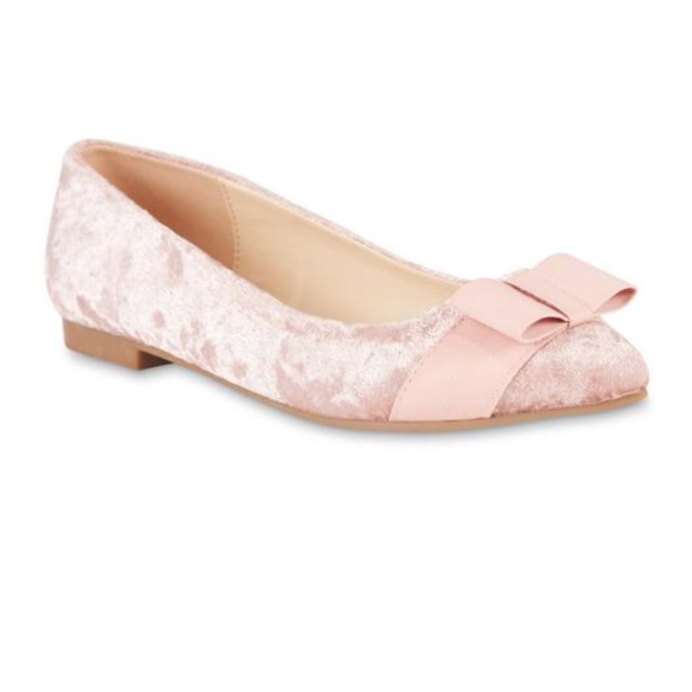 NWT SZ 10 Metaphor Pink Alma Crushed Velvet Flats